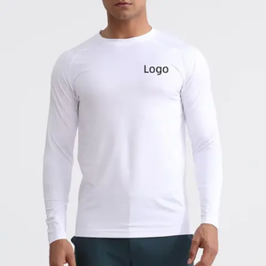 Camiseta al por Mayor para Hombre, de Algodón, Lisa, Negra, Transpirable, Cuello Redondo, Manga Larga, 250g, 100% Algodón - Product Image 5