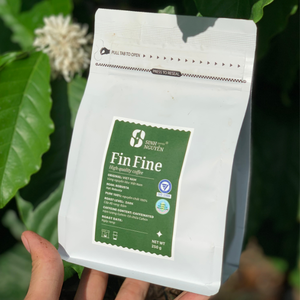 Grains de café Robusta du Vietnam 1kg torréfié foncé au goût de chocolat gras - Product Image 1