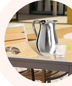 La jarra de agua de acero inoxidable ecológica con aislamiento mantiene la jarra de bebidas ideal para la Oficina y el hogar - Product Image 2