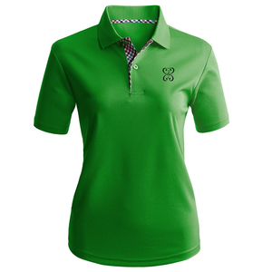 Camisa Ecológica Personalizada para Mujer, con Cuello Camisero, Manga Corta, Ajuste Delgado, Transpirable y de Alta Calidad - Product Image 1