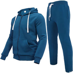 Conception personnalisée hommes coupe ajustée fermeture éclair complète survêtement hommes survêtement hommes Jogging 100% survêtement de haute qualité - Product Image 1