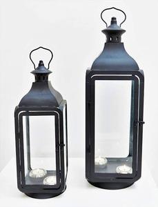 L'élégant ensemble de lanternes de bougeoirs en fer pour l'extérieur en métal poli comprend d'autres types de pots de bougies pour la décoration de Noël à la maison - Product Image 2