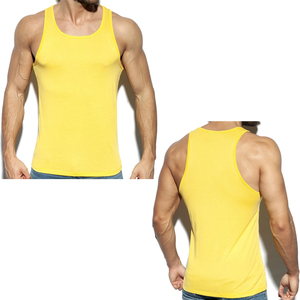 Camisetas sin mangas de algodón transpirable sin mangas para hombre con logotipo personalizado para gimnasio y ropa deportiva informal - Product Image 4