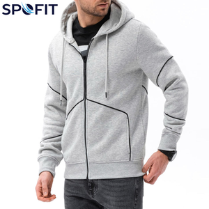 Sweat à capuche personnalisé pour homme, en molleton de coton teint uni, 400 GSM, poids lourd, avec logo brodé, modèles pull-over et zippé intégral, idéal pour l'hiver - Product Image 1