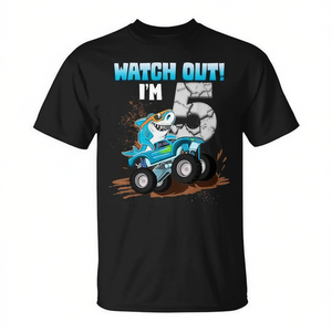 T-shirt Gamer pour enfant de 5 ans, motif Monster Truck Shark Boy Girl, produit promotionnel pour le 5ème anniversaire - Product Image 2