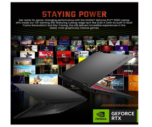 Ordinateur portable de jeu TUF A18 de haute qualité, AMD Ryzen 7 260, RTX 5060, 32 Go de DDR5, 1 To de SSD, WUXGA 1920x1200p - Product Image 2