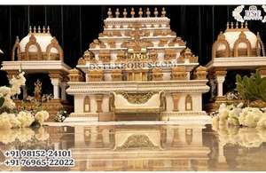 แบบดั้งเดิม vivaha mandapa สำหรับอินเดียตอนใต้ออกแบบได้เองสไตล์อินเดียอินเดียแกรนด์งานแต่งงาน mandap srilankan พิธีแต่งงาน - Product Image 6