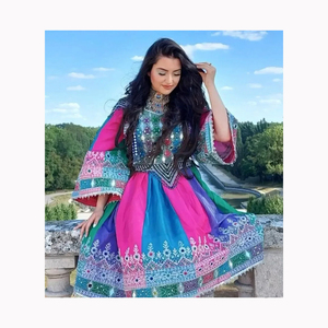 2024 colección estilo afgano trabajo de corte pesado bordado diseñador Salwar Kameez hermoso vestido de estilo indio y Bangladesh - Product Image 4