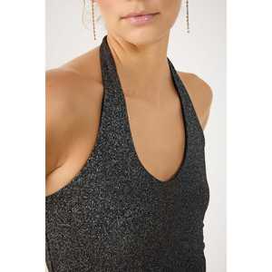 Top Corto Brillante con Cuello Halter - Product Image 4
