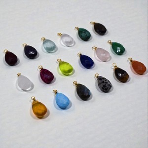 Pendentif en grenat naturel en forme de larme, pierre précieuse facettée, fil d'or enveloppé, charme pour la fabrication de bijoux, composant de collier DIY, vente en gros - Product Image 3