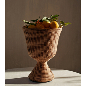 Jarrón de mimbre pequeño hecho a mano, mimbre tejido Natural, mini florero decorativo, centro de mesa con acento bohemio para el hogar, venta al por mayor a granel - Product Image 2