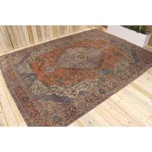 Tapis turc vintage de 9,4 x 12,6 pieds, tapis surdimensionné, tapis persan rouge - Product Image 1