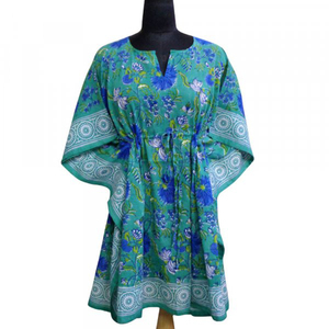 Latest Design Custom Print <b>Kaftan</b> Free Size Pure Cotton Hand Block Printed Fashionable Beach <b>Kaftans</b> for Sale at Best Price - Product Image 3