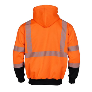 Wholesale Hi Vis Polyester Bomber Jacket with <b>Reflective</b> Construction Workwear Water-Proof Safety Features Customizable Logo - Product Image 2