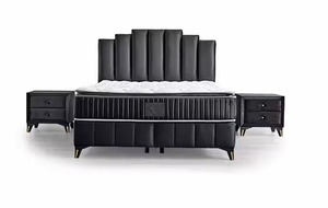 Lujosos juegos de dormitorio modernos de Netra Furniture, hermosa base de cama para dormir de MDF con cabecero y características de almacenamiento para el hogar - Product Image 3