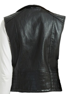 Top Design Brand New High Quality Women's PU Leather Motorcycle Vest Jacket Breathable Waterproof Reversible Large Size - Product Image 5