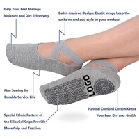 Vente en gros Logo personnalisé coton antidérapant paire femme antidérapant Pilates Yoga chaussettes pour femmes antidérapant