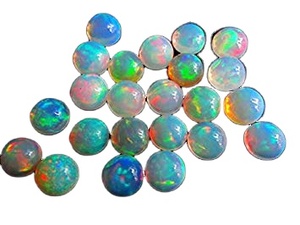 Cabochon d'opale de feu éthiopien coupant des pierres précieuses en vrac lot de gros naturel de haute qualité en forme de poire ronde et ovale pour bijoux gemme - Product Image 4