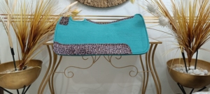 Tapis de selle western classique en feutre de laine de haute qualité avec patchs en cuir véritable, personnalisation disponible, toutes les couleurs - Product Image 4