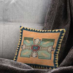 Coussin imprimé à motif turc : design Kilim tissé à la main pour une décoration intérieure chic, uniquement la housse - Product Image 2