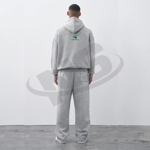 Conjunto Deportivo con Capucha para Hombre, Hecho en Pakistán, Liso, Teñido, para Invierno, de Forro Polar, Estilo Jogger, Diseño Sólido, Informal, Transpirable, Estilo Vintage, Ropa Urbana - Product Image 3