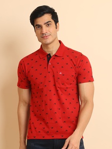 Camiseta de media manga con cuello Polo para hombre, ropa informal 100%, bolsillo en el pecho estampado a la moda para cada ocasión - Product Image 3