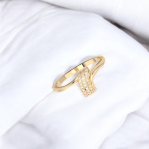 0.11กะรัต E-F/VVS-VS เพชรโมอิสซาไนต์กลมตัดชุดง่ามทำด้วยเพชร10K,14K,18K แข็งทอง - Product Image 2