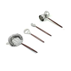 Juego de Herramientas para Bar de Cócteles de Diseño Moderno con Soporte de Madera, Juego de Herramientas para Vino de Acero Inoxidable de Tamaño Personalizado con Soporte para Bar de Hotel - Product Image 3