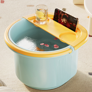 WANUO ホームフットバスバケツ ポータブルフットバスバケツ 足湯桶 収納オーガナイザー付きトレイ - Product Image 4