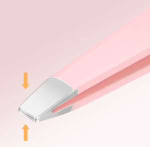 Ensemble professionnel de 4 pinces à sourcils en acier inoxydable 1.5mm d'épaisseur pointe oblique pointue et droite 4 pièces/ensemble - Product Image 3