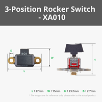 Module d'interrupteur à bascule à trois positions, connecteur 3 broches SH1.0, contact SPDT, type de signal de sortie ADC, matériau plastique, 250 Vca max.