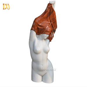 Scultura di Busto Femminile in Marmo Intagliato a Mano, Statua di Donna Nuda in Marmo <span class=keywords><strong>per</strong></span> Arredamento Moderno - Product Image 2