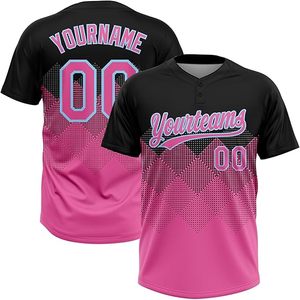 Personnaliser la chemise de baseball jaune noir cousu en gros col en V vierge sublimation Baseball Cheerleading Jersey - Product Image 1