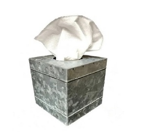 Conception élégante de boîte à mouchoirs en métal plaqué argent décoratif enduit de poudre blanche Boîte à mouchoirs personnalisée en métal au meilleur prix - Product Image 4