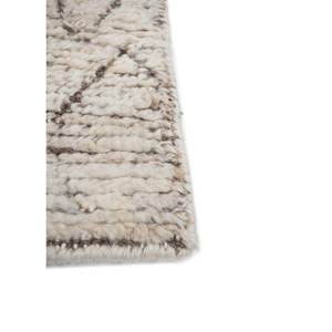 Tapis en laine afghane noué à la main Manifest Gold Re-1388, motif géométrique abstrait, pour salon, couloir, 9x12, forme rectangulaire, style puzzle - Product Image 4