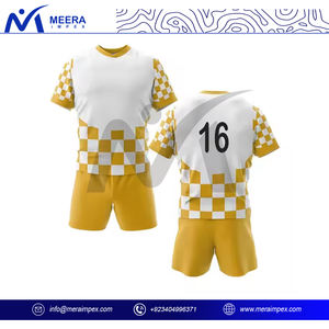 Ensemble d'uniformes de rugby pour hommes en tissu de maille respirante Short de maillot avec logo personnalisé pour match d'entraînement d'équipe Fabricant de vêtements de sport ODM - Product Image 2