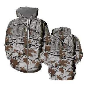 Sudadera con capucha de camuflaje digital de gran tamaño para hombre, forro polar transpirable con diseño antiestático para otoño, ropa de calle, Sudadera con capucha - Product Image 2