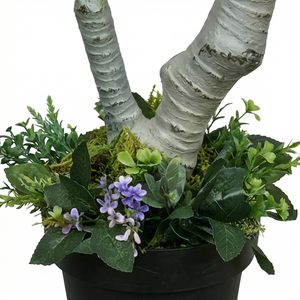 Plante artificielle en pot, arbre à multiples niveaux en forme de parapluie - Product Image 6