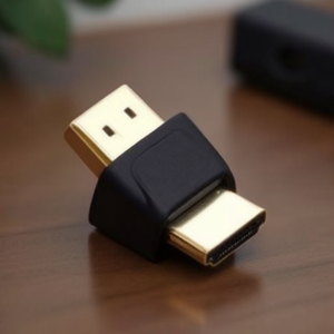 Adaptador HDMI macho a hembra, conector negro hacia abajo de 90 grados - Product Image 2