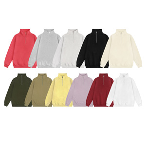 Sweat à capuche à fermeture éclair quart de tour personnalisé 500 g/m² avec logo et étiquettes - Product Image 3