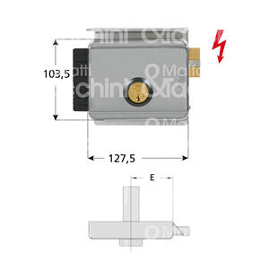 SERRURE ÉLECTRIQUE V05 - 12 V AC Avec housse de pluie 3 clés fournies - Product Image 1