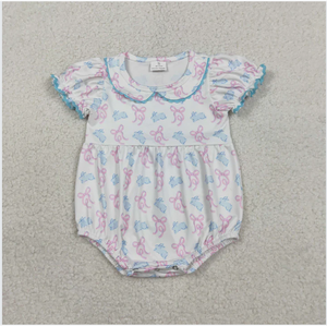 SR3938 Mono para Bebé Niña con Lazos de Conejo de Pascua - Product Image 1