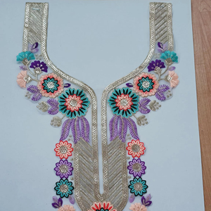 Patchs de col brodés au point de contraste lumineux de bricolage élégants pour des projets de mode créatifs - Product Image 1