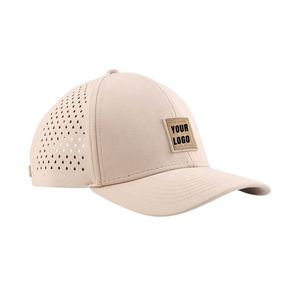 Casquette de golf minimaliste à 6 panneaux avec perforations laser, logo personnalisé en caoutchouc sur le côté, ajustement athlétique respirant - Product Image 2