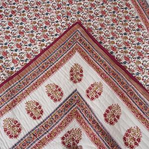 Vintage 100% Cotton Kantha <b>Quilt</b> Handmade Patchwork Printed Ethnic <b>Indian</b> Gudri Bedding High All-Season Assorted for Hotels - Product Image 6