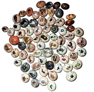 Oferta superventas, cabujón de ópalo de fuego mexicano natural semiprecioso, piedra preciosa suelta, cabujón suelto Natural suave a granel - Product Image 1