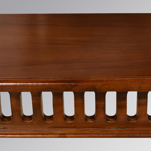 Mesa Consola Minimalista Aloka de Madera Maciza Marrón, Tradicional para Sala de Estar, Oficina en Casa, Comedor, Ecológica, Impermeable y Decorativa - Product Image 5