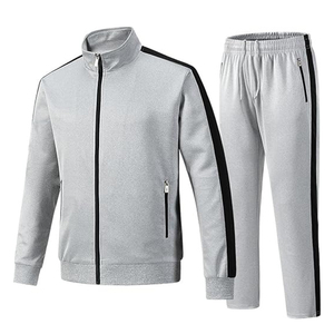 2024 Blank Men Sweatsuit Jogger Set Jogging Suit Custom Logo Zipper Tracksuit for Men Customized Private Label Track Sweat Suit - Product Image 5