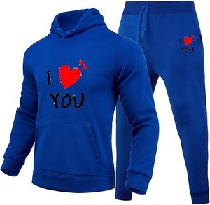 Conjunto Deportivo Personalizado para Parejas, Día de San Valentín 2026 |   Sudadera con Capucha y Pantalones Deportivos de Felpa 100% Algodón para Hombre y Mujer | - Product Image 2