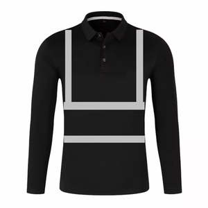 Chemise de sécurité noire avec logo personnalisé, qualité supérieure, designs de chemises de sécurité et de sécurité, répond aux exigences de sécurité modernes - Product Image 1